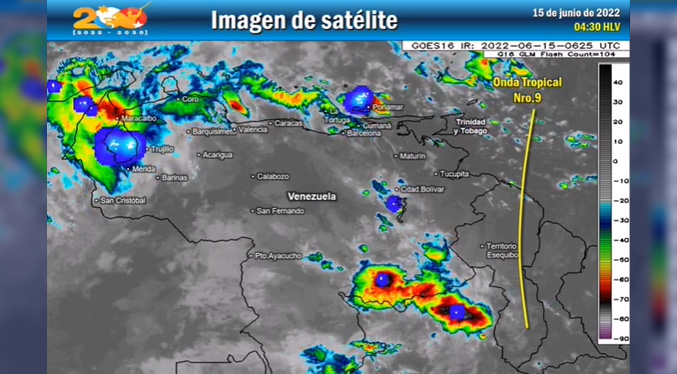 Inameh pronostica lluvias con chubasco en el occidente y el oriente del país