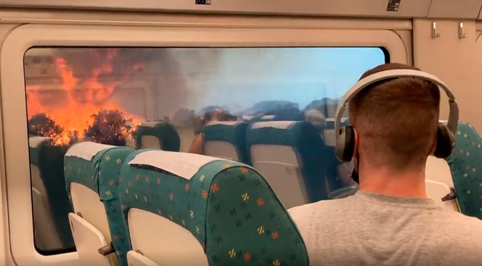 Momentos de pánico vivieron pasajeros de un tren en Madrid (Video)