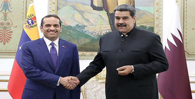 Presidente Maduro recibe en Miraflores al Viceprimer Ministro y Canciller de Catar