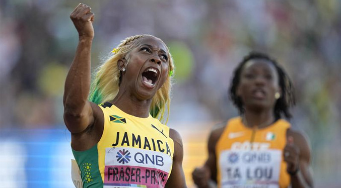Fraser-Pryce vuelve a la cima y Jamaica barre en los 100 metros