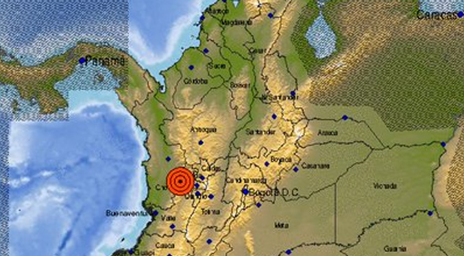 Sismo de magnitud 4.1 registran en el departamento del Chocó – Colombia