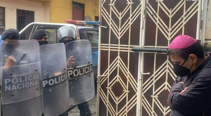 Policía de Nicaragua ingresa al Palacio Episcopal y arresta al obispo Rolando  Álvarez