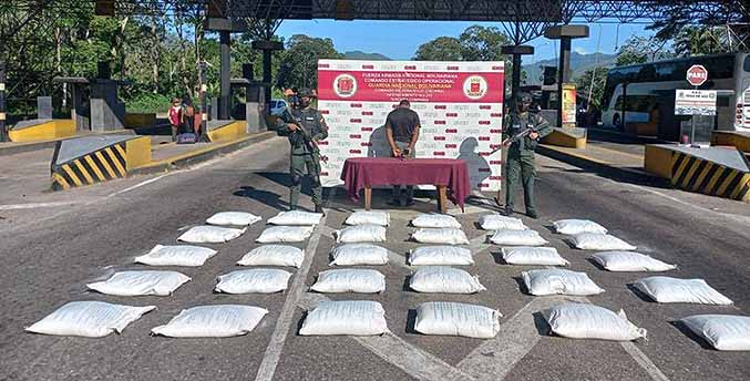 FANB incauta 750 kilogramos de droga en Táchira