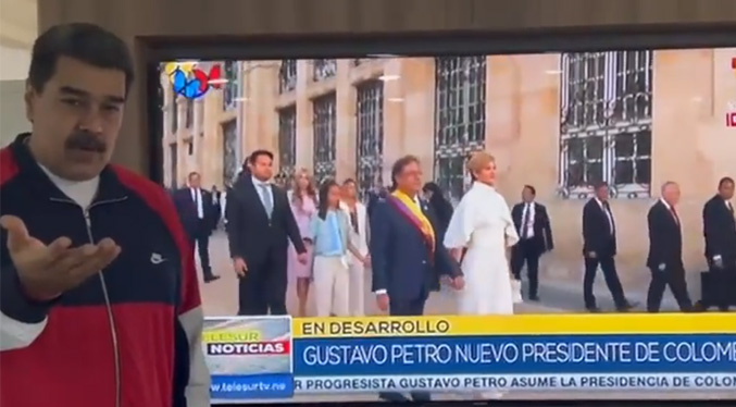 «Tiendo mi mano» a Petro, dice Maduro tras investidura del presidente de Colombia (Video)
