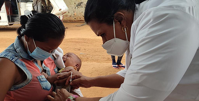 Gobernación inicia campaña de vacunación contra la Poliomelitis, Sarampión y Rubeola casa a casa