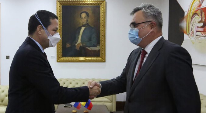 Canciller Faría sostiene encuentro con el embajador de Rusia en Venezuela
