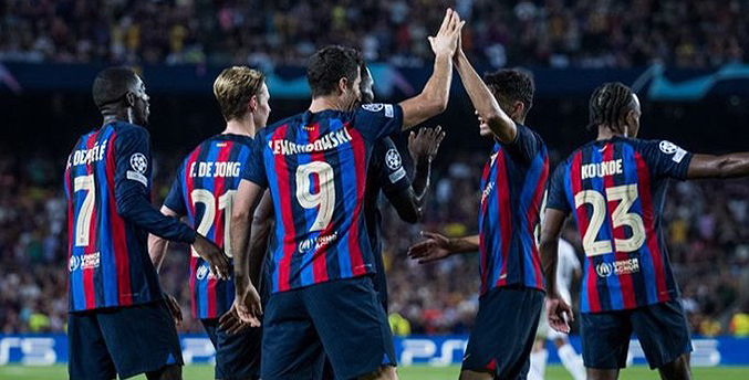 “Manita” y a celebrar para el Barcelona en la Champions