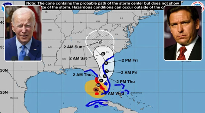 Biden y DeSantis por fin se coordinan directamente sobre el huracán Ian en Florida