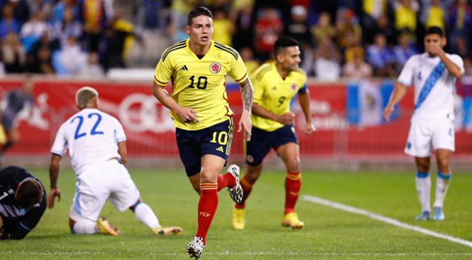 James se reencuentra con el gol en la goleada de Colombia