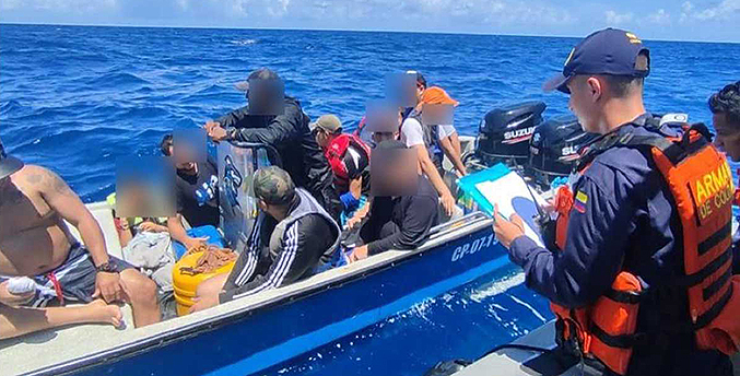 Interceptan ocho lanchas que pretendían zarpar con migrantes venezolanos desde San Andrés a Centroamérica