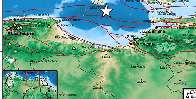 Reportan sismo al sureste de Isla la Tortuga