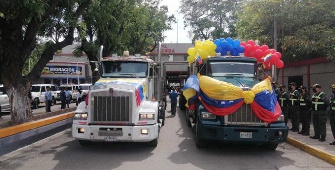 Desde la Aduana Principal de San Antonio del Táchira se alistan los primeros camiones para cruzar a Colombia