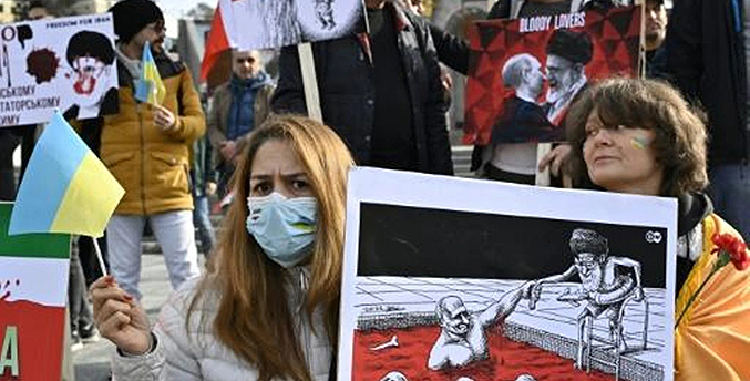 Iraníes se manifiestan en Kiev en solidaridad con Ucrania