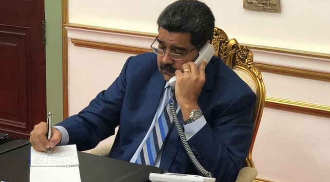 Maduro sostiene una conversación vía telefónica con Lula