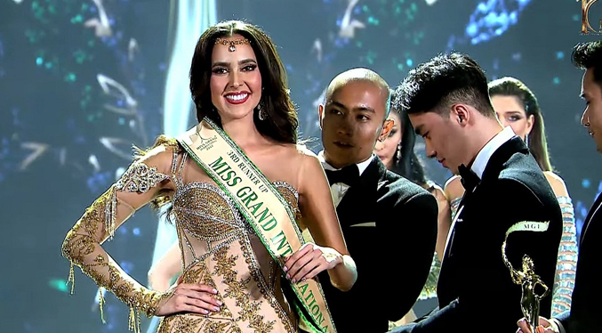 Venezuela logra llegar de tercera finalista en el Miss Grand International