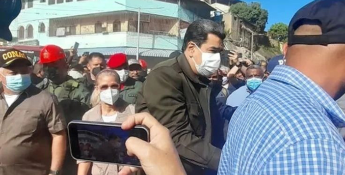 Maduro llega a Las Tejerías para evaluar zonas afectadas