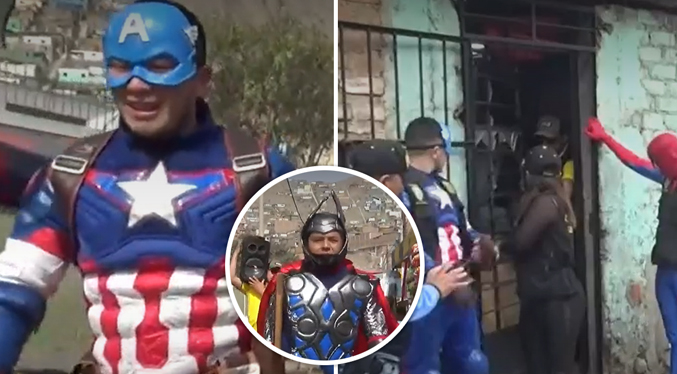 Policías de Perú se visten de superhéroes para capturar a una banda