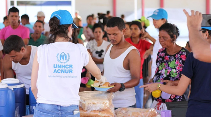 La mitad de los refugiados venezolanos no come tres veces al día