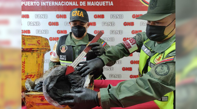 Incautan más de un kilo de cocaína en un procedimiento en el Aeropuerto de Maiquetía