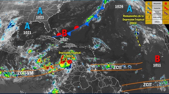 Depresión tropical 13 sale de Venezuela convertida en la tormenta Julia