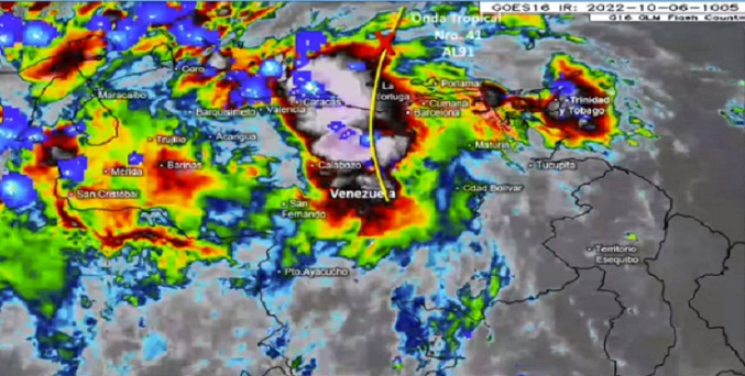 Inameh: Continuarán precipitaciones con fuertes descargas eléctricas durante las próximas horas