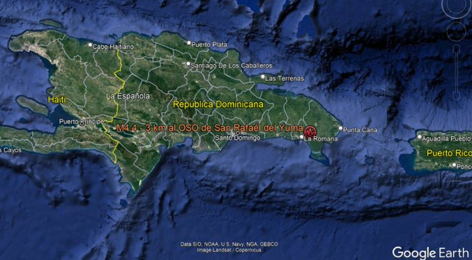 Un terremoto de magnitud 5,0 sacude el este de República Dominicana