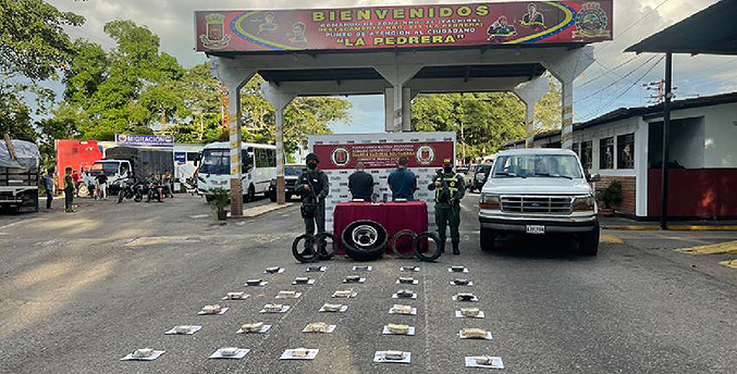 GNB decomisó unas 30 panelas de sustancias estupefacientes en Táchira