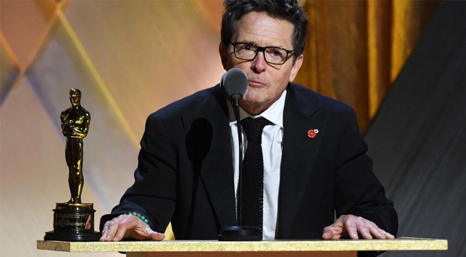 El actor y activista sobre el párkinson Michael J. Fox recibe un Oscar honorífico
