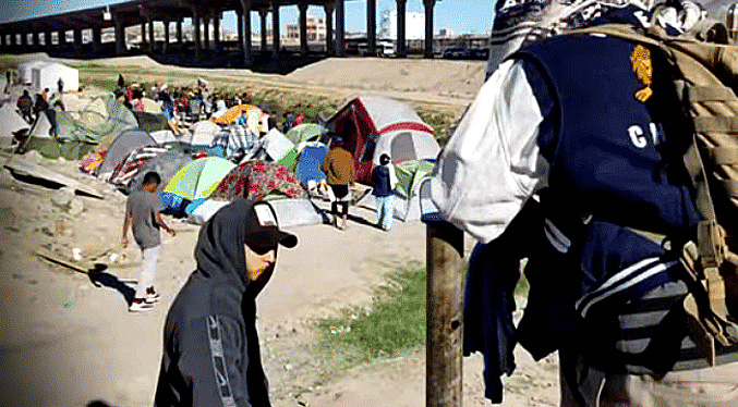 Desmantelan campamento de migrantes venezolanos en Ciudad Juárez (Video)