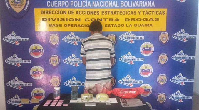 Detienen a jíbaro con un kilo de droga en La Guaira