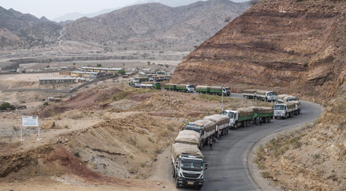 Llega a región etíope de Tigré el primer convoy de ayuda alimentaria de la ONU desde el alto el fuego