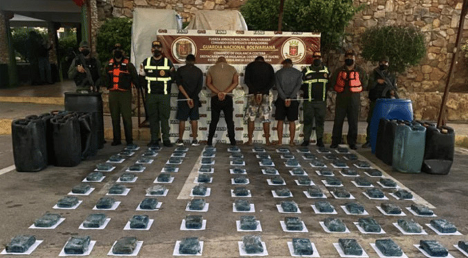 FANB incauta más de 100 kilos de cocaína en Sucre