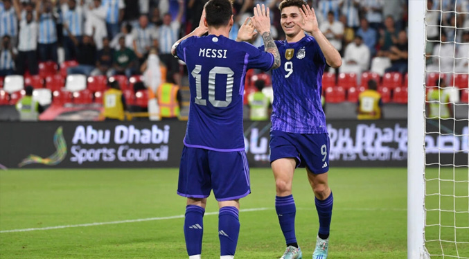 Argentina golea 5-0 a Emiratos Árabes Unidos en último amistoso previo al Mundial
