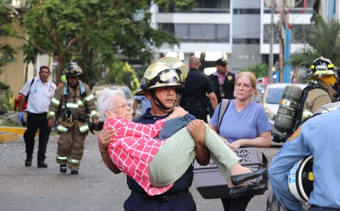 Al menos 20 heridos deja explosión en edificio de la Ciudad de Panamá