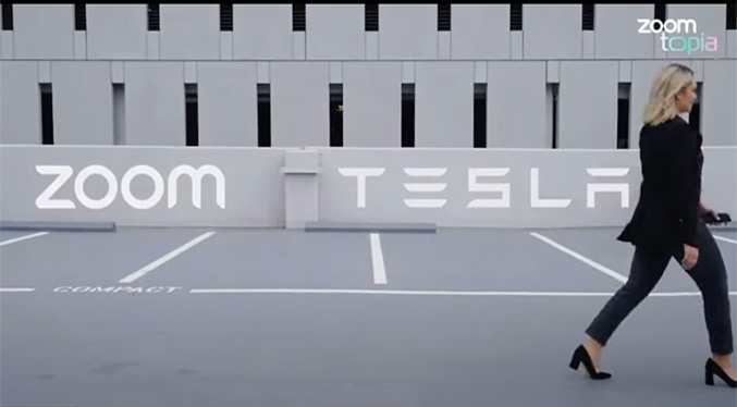 Tesla y Zoom crean una alianza para permitir videollamadas desde el auto