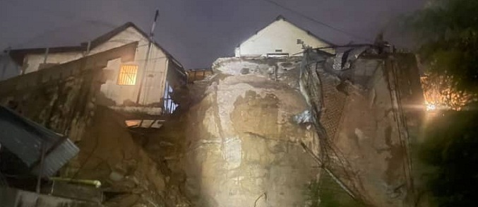 Lluvia de este lunes genera el colapso de cuatro viviendas en Valle Frío