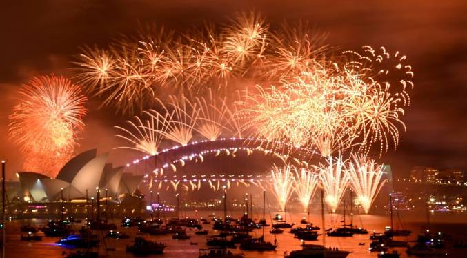 Espectacular bienvenida en Australia al 2023 (Video)