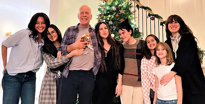 Hijas de Bruce Willis  tratan cada día como si fuera el último junto al actor