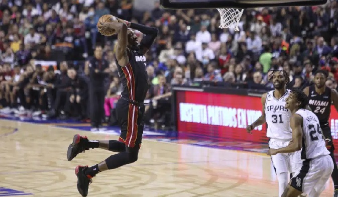 Heat vence 111-101 a Spurs en el retorno de la NBA a México