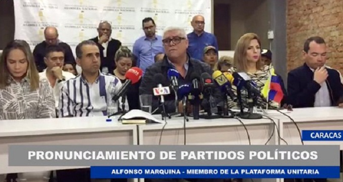 PJ, UNT y AD anuncian que no aprobarán la continuidad del «interinato» de Guaidó
