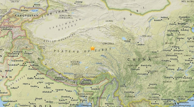 Un terremoto de magnitud 5 sacude la provincia china de Qinghai
