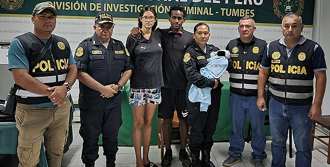 Rescatan en Perú a recién nacido de venezolanos que fue secuestrado en Ecuador
