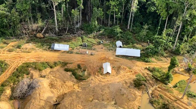 Desmantelan campamento de minería ilegal en Bolívar