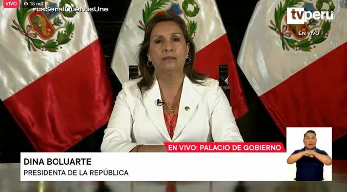 Dina Boluarte: «No voy a renunciar» a la Presidencia de Perú