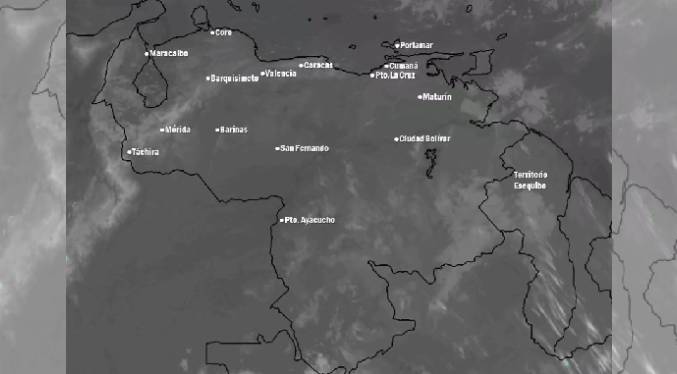 Escasa nubosidad prevalecerá este sábado 28-E en Venezuela