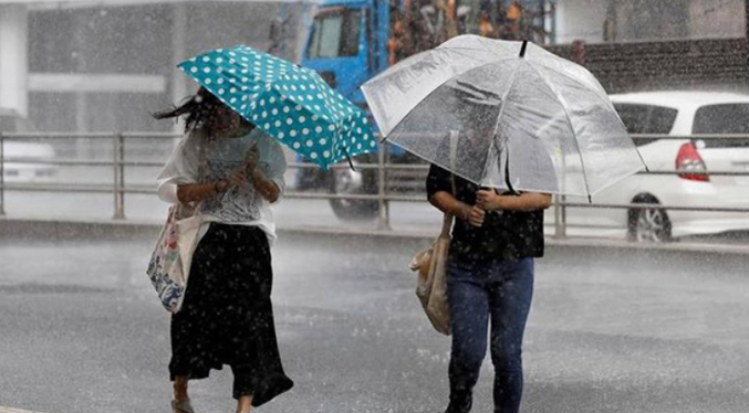 Inameh prevé lluvias sobre varias regiones del país
