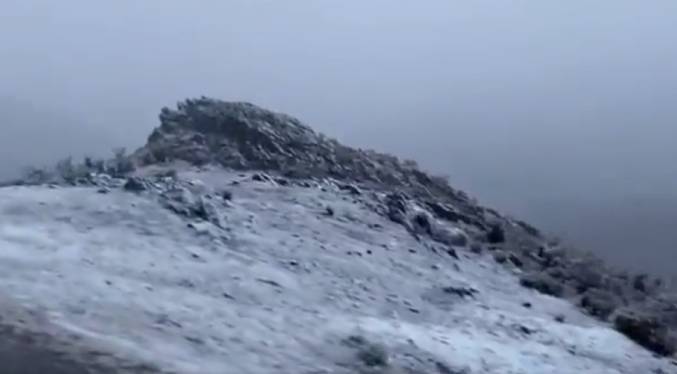 Pico El Águila registró su primera nevada del año (Video)