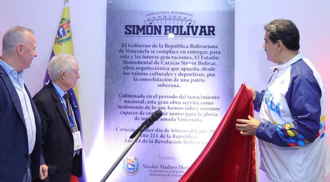 Gobierno entrega el estadio Monumental de Caracas Simón Bolívar