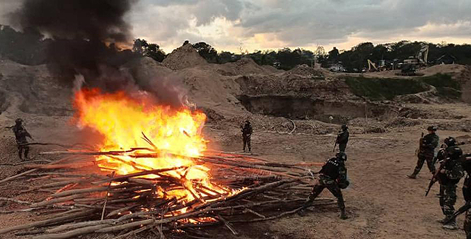FANB destruye materiales usados para minería ilegal en Amazonas