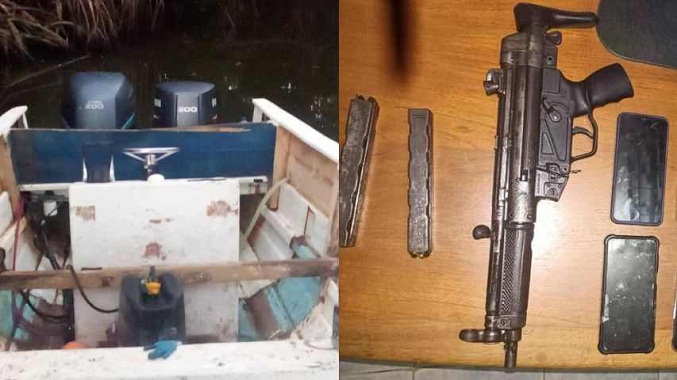 Incautan lancha y arma de fuego utilizadas para el narcotráfico en Falcón